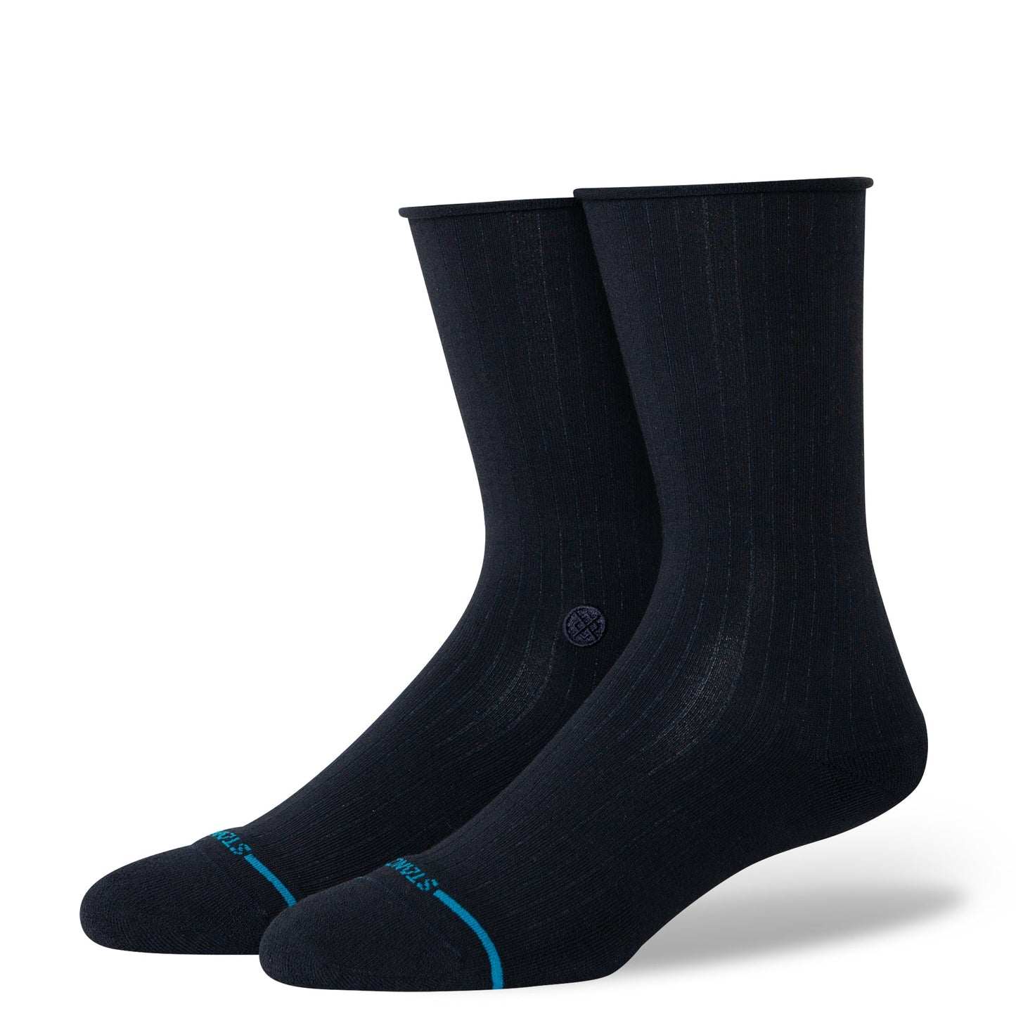 ROLLED SOLID CREW SOCK
