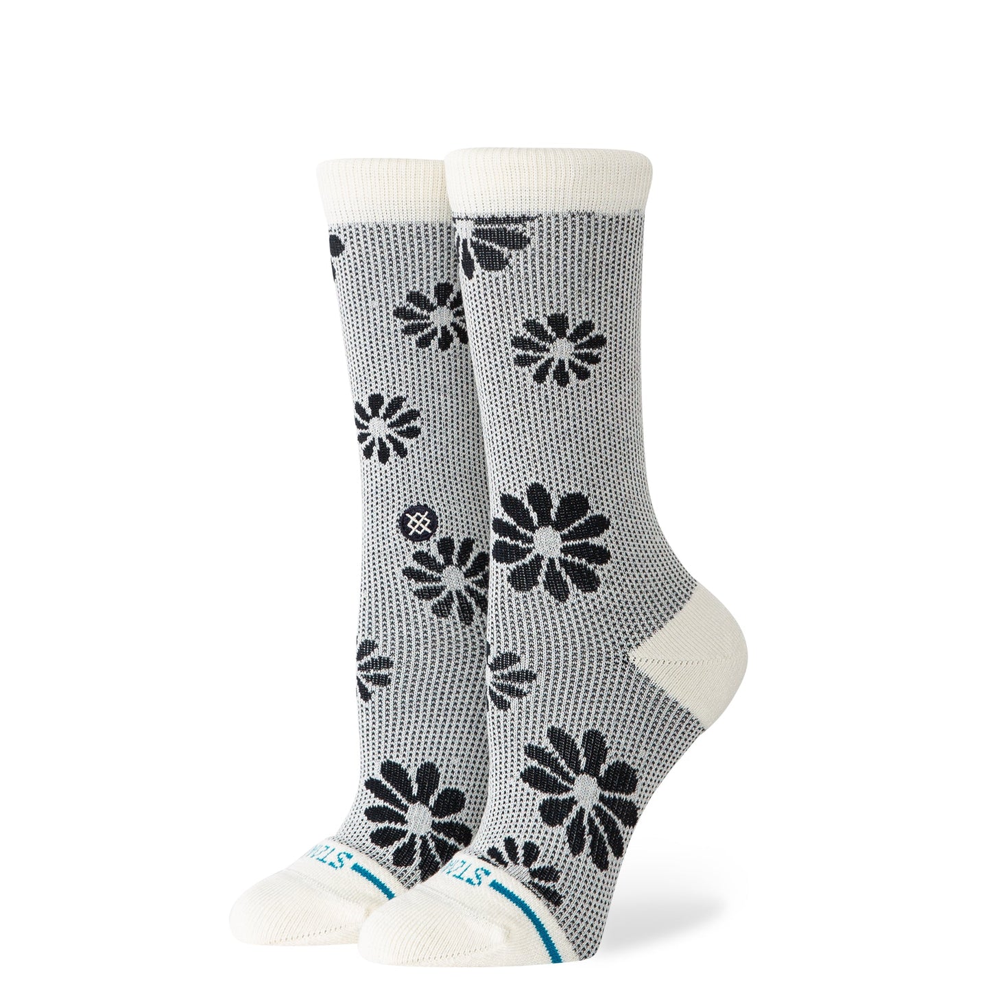 Stance Floral Stitch Crew Sock Ivory
