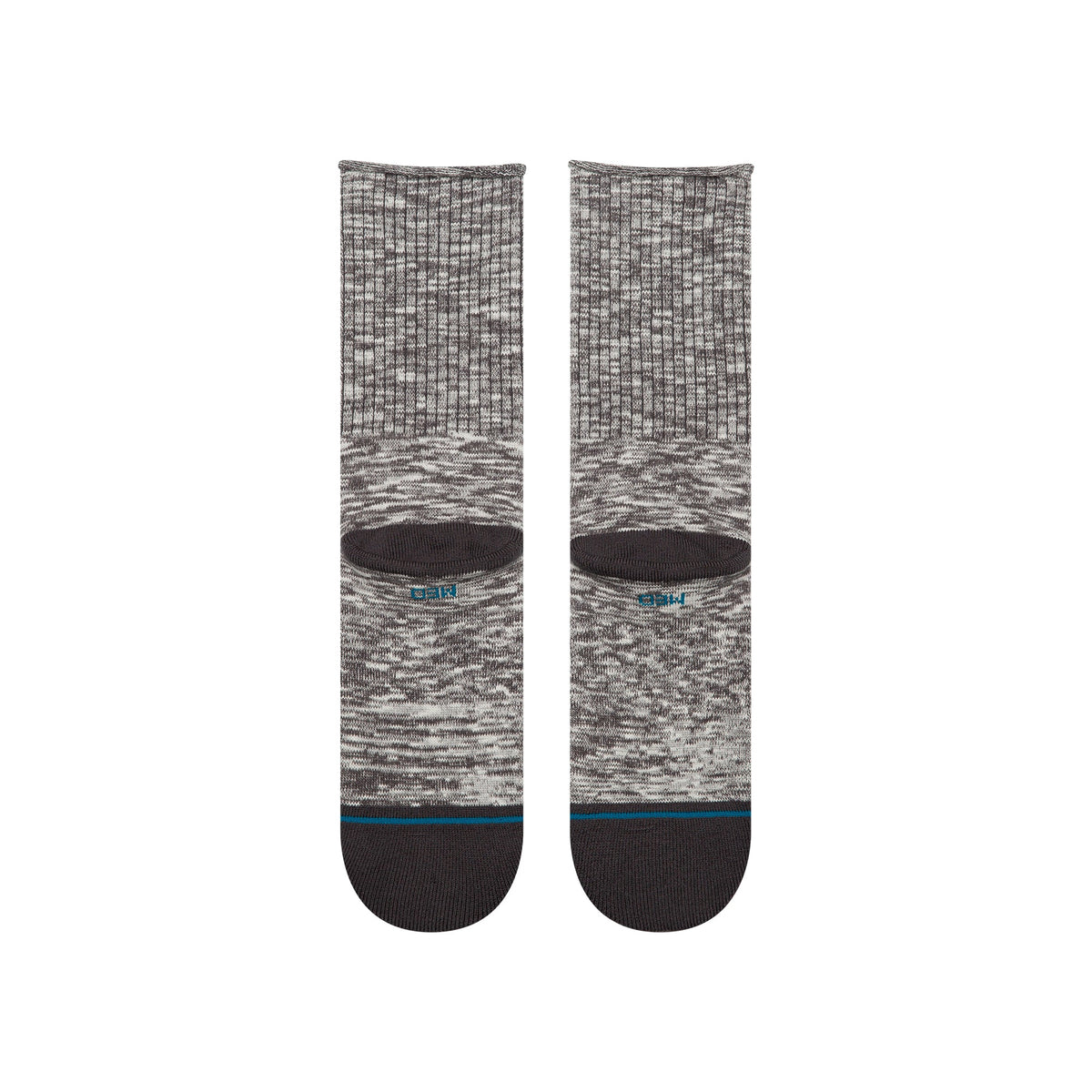 Stance | Rolled Slub Crew Sock Dark Grey