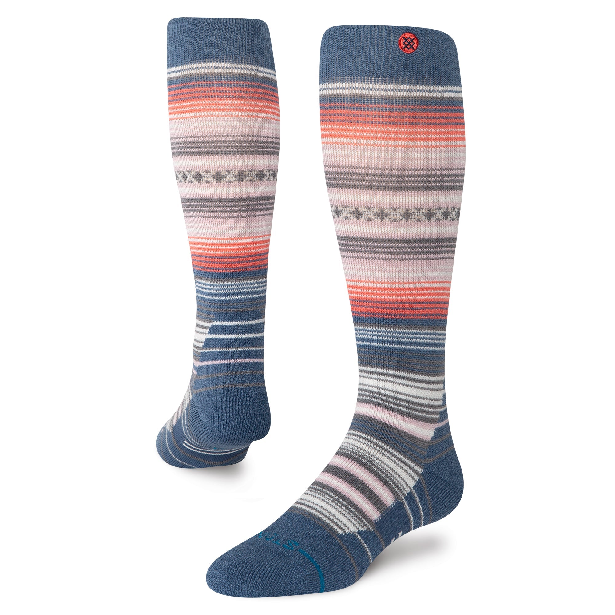 Stance Womens Curren Mid Wool Snow Sock Sea Blue