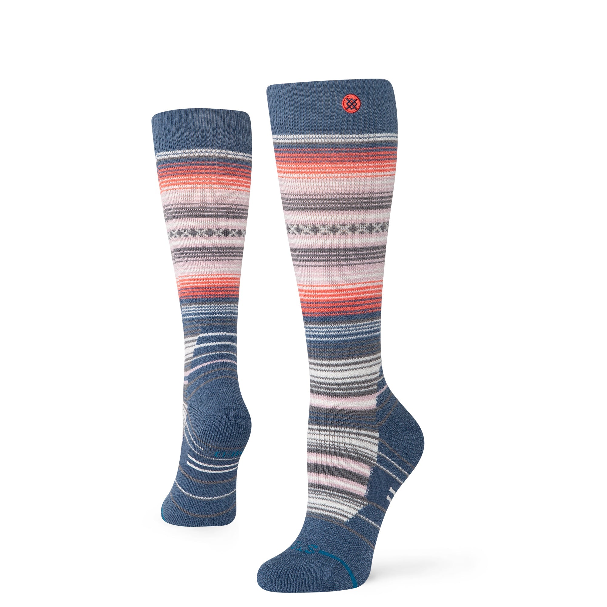Stance Womens Curren Mid Wool Snow Sock Sea Blue