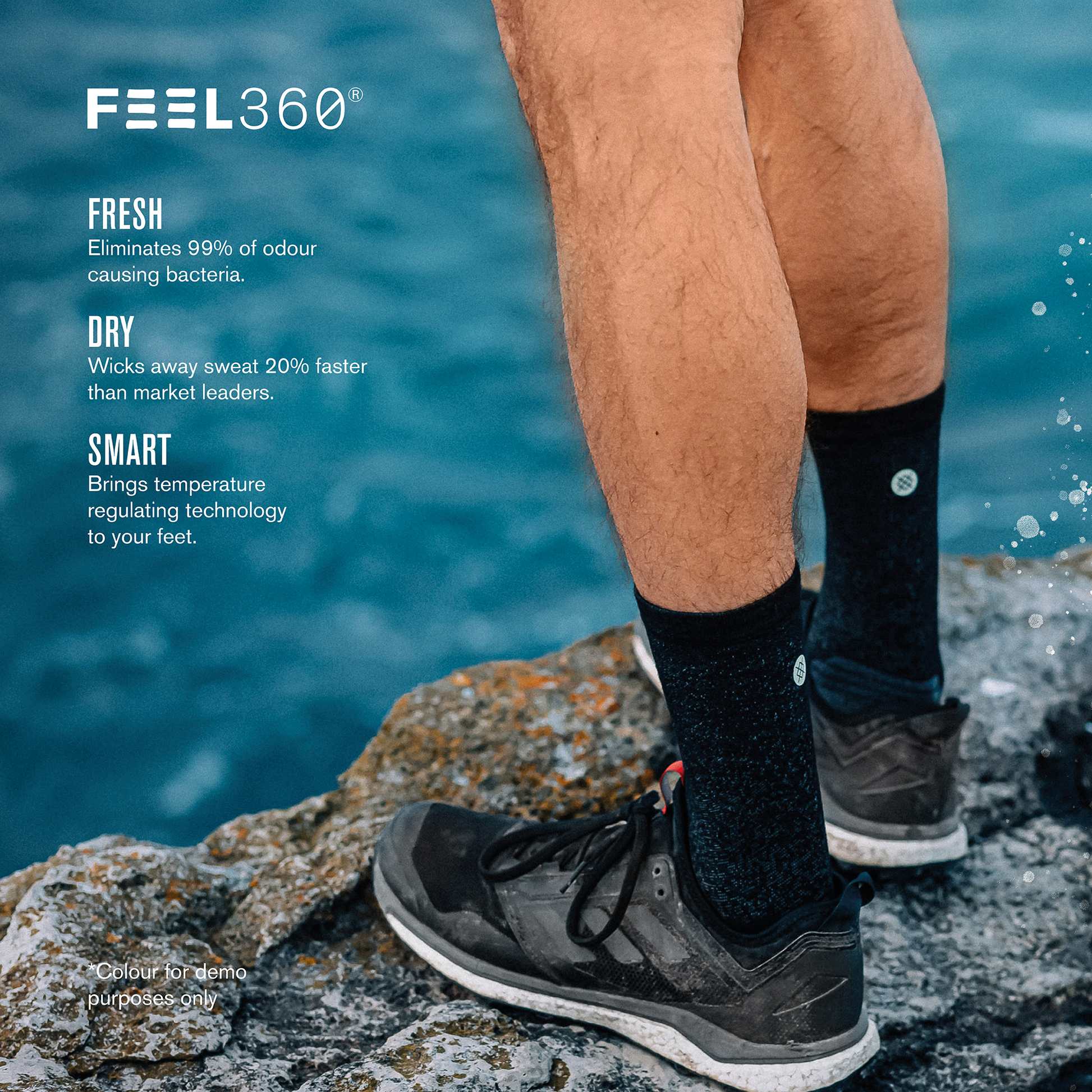 Stance Run Over The Calf Sock Black