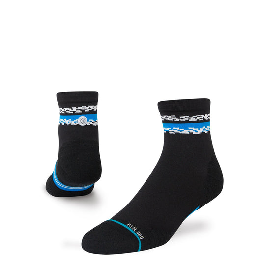 Stance Distort Quarter Sock Black