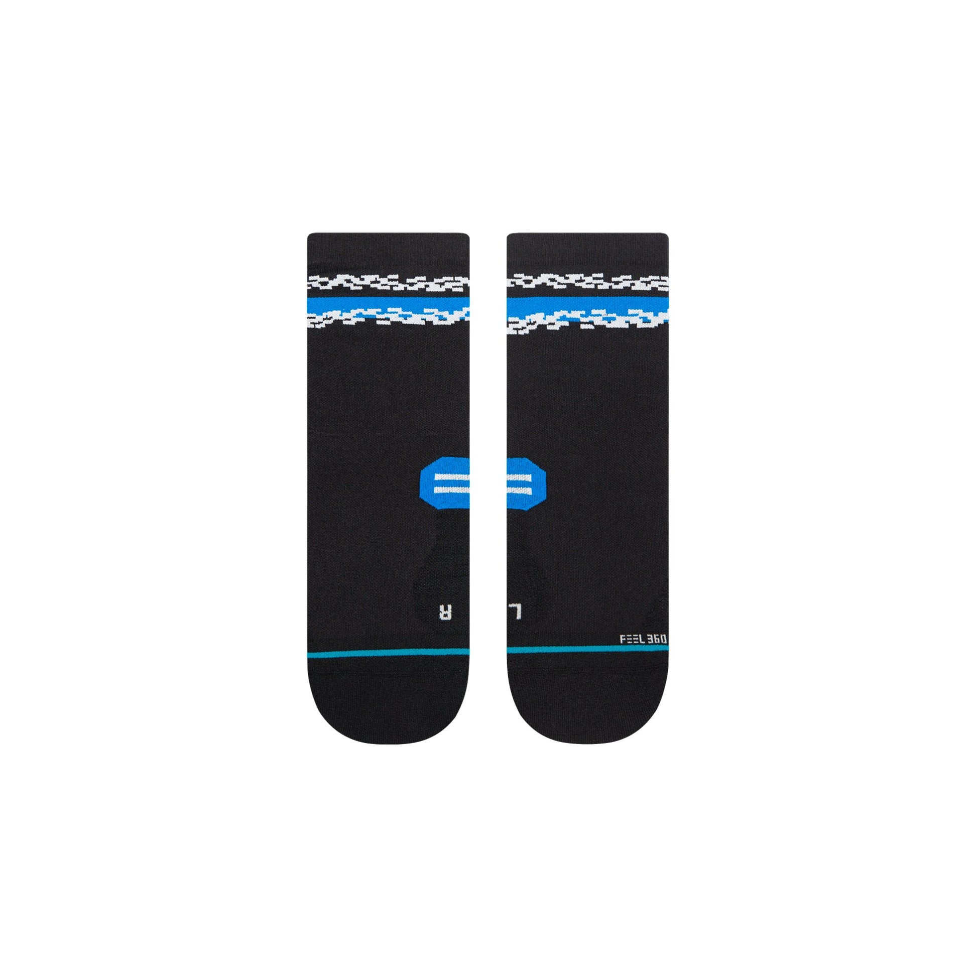 Stance Distort Quarter Sock Black