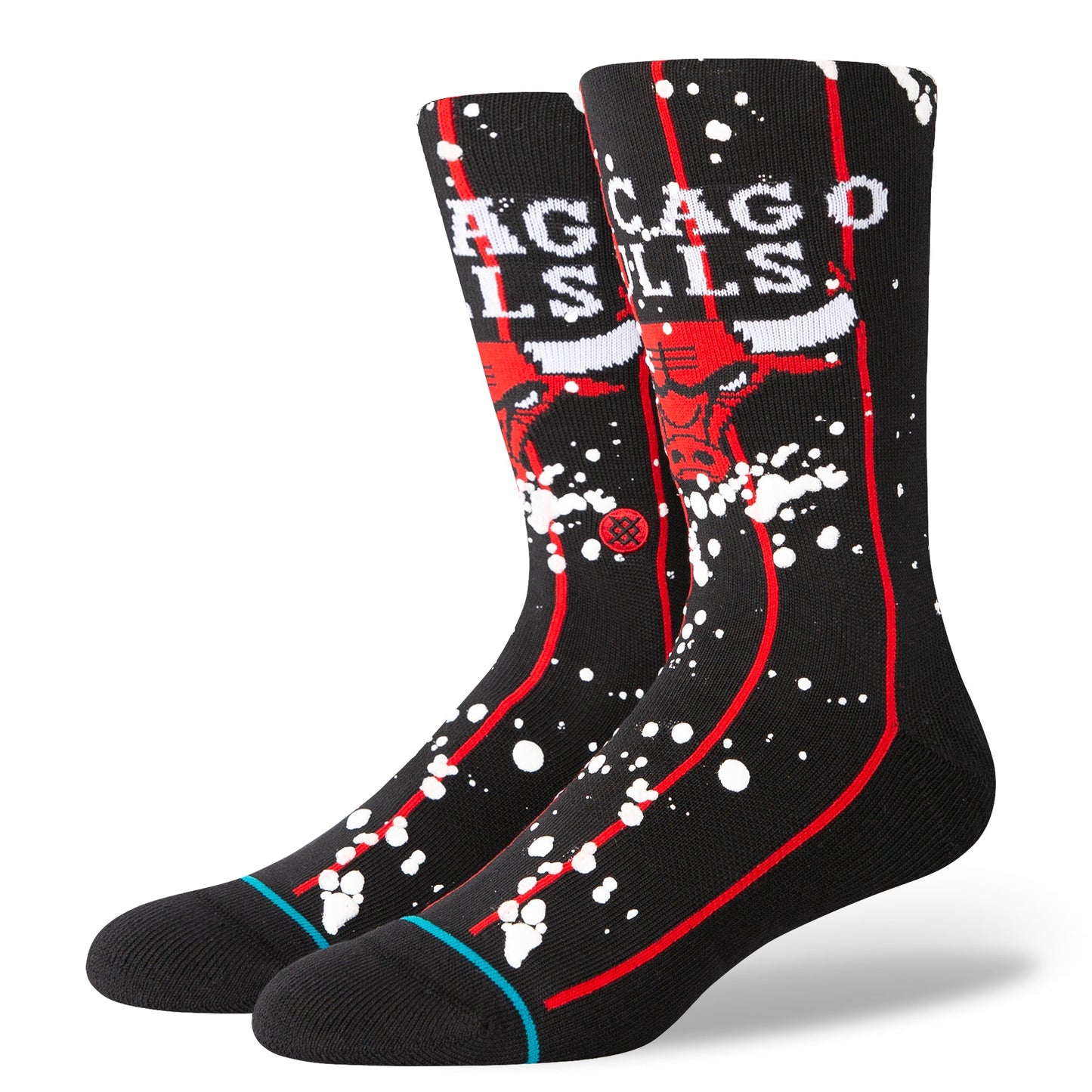 Stance Overspray Chicago Bulls Crew Sock Black