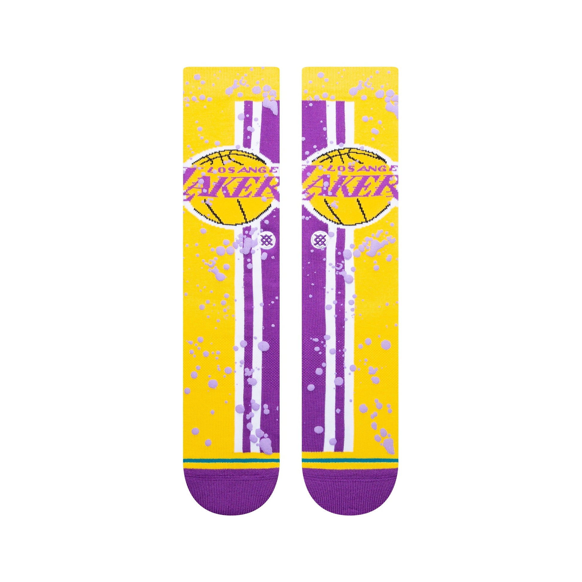 Stance Overspray Los Angeles Lakers Crew Sock Gold
