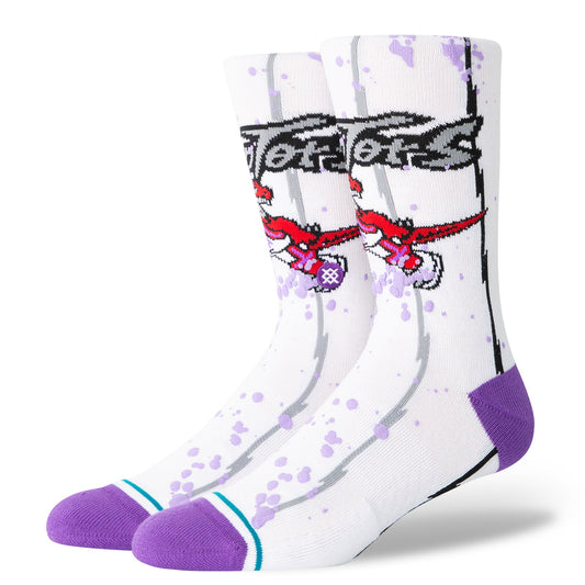 Stance Overspray Toronto Raptors Crew Sock White