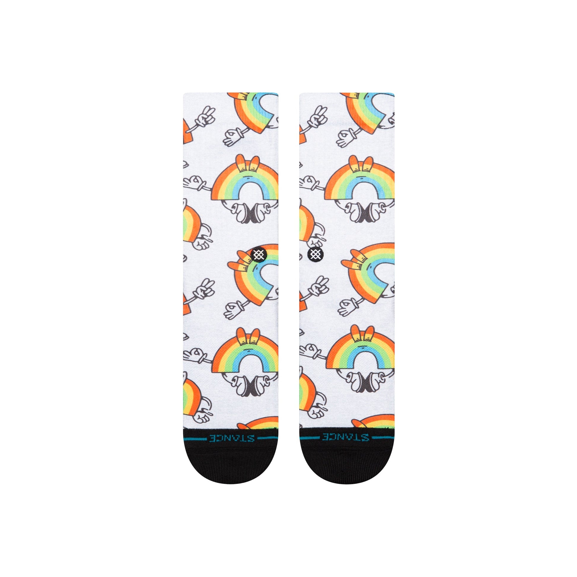 Stance Vibeon Crew Sock Rainbow