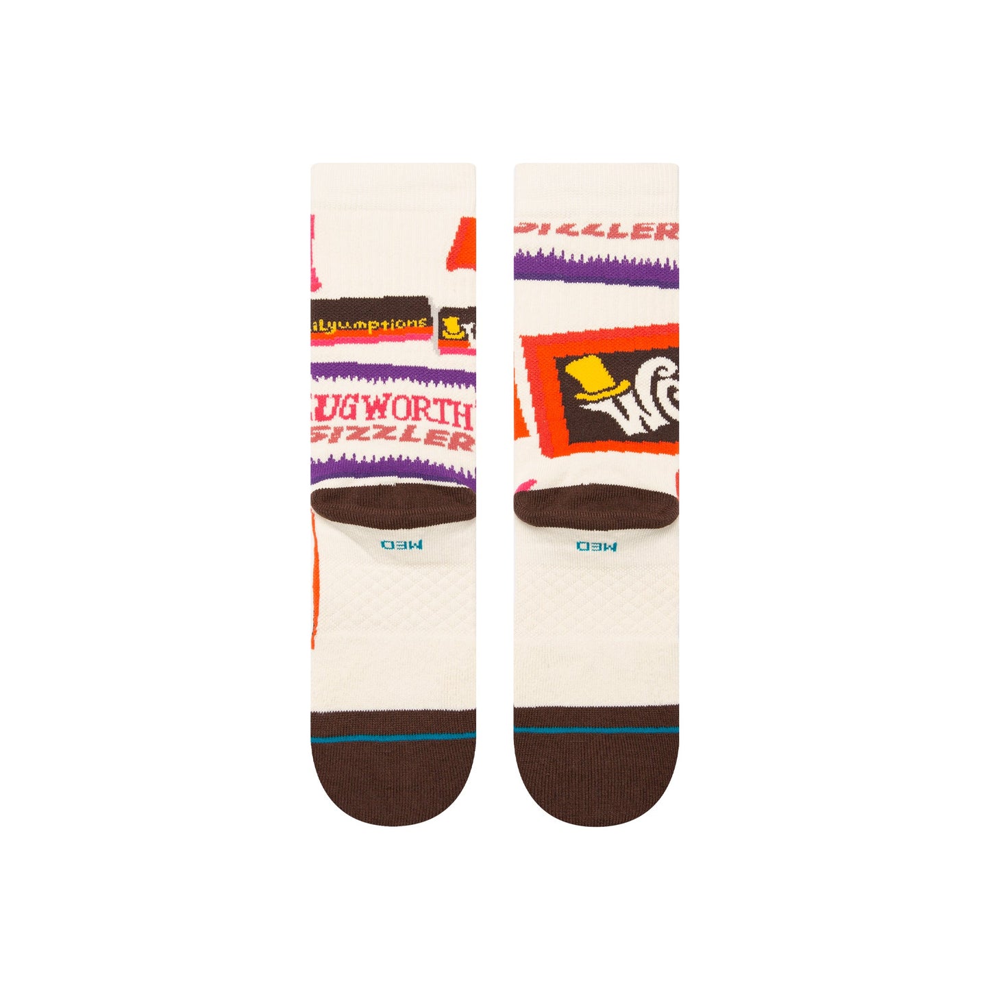 Stance Wonka Bars Crew Sock Brown
