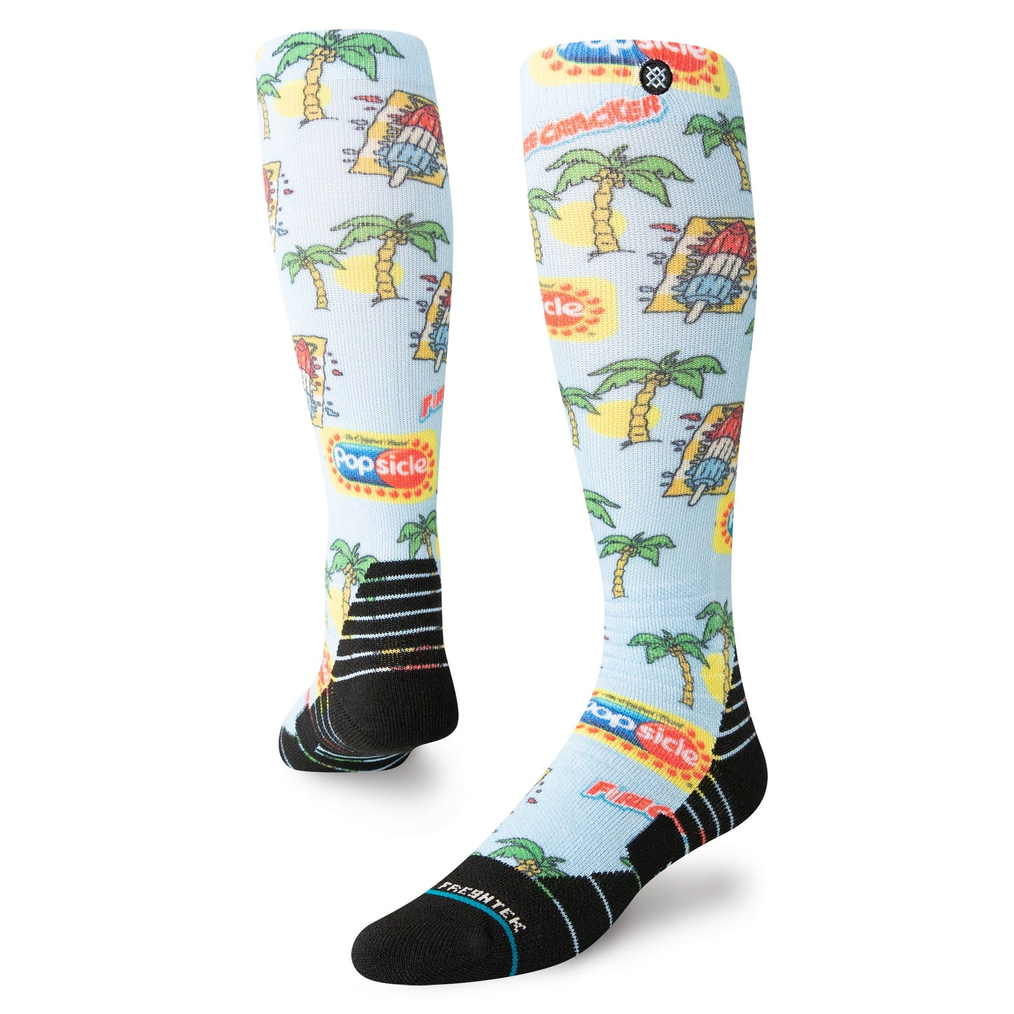 Stance Pops Snow Over The Calf Sock Light Blue