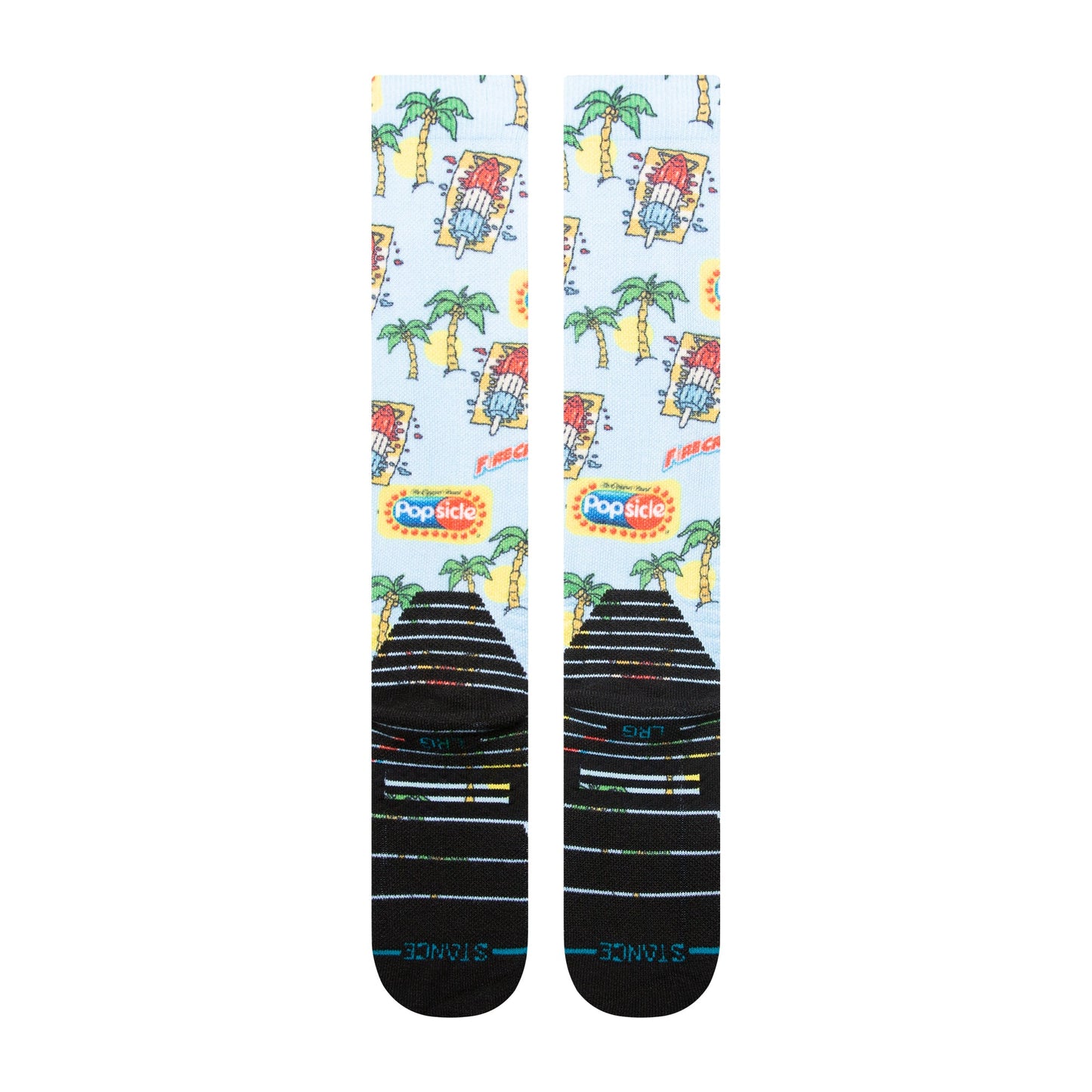 Stance Pops Snow Over The Calf Sock Light Blue