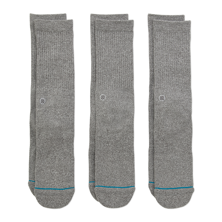 Stance Icon Crew Sock 6 Pack Grey Heather