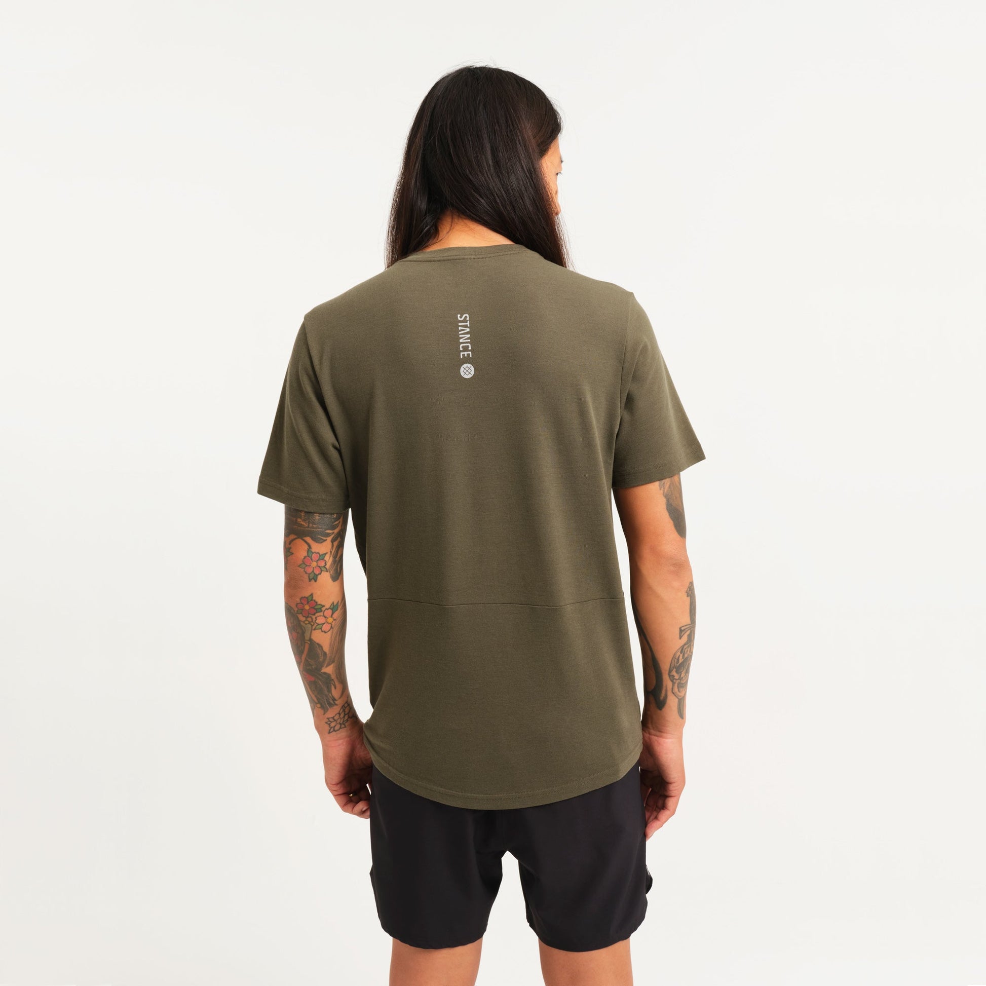 Stance Fragment Performance T-Shirt Dark Olive |model