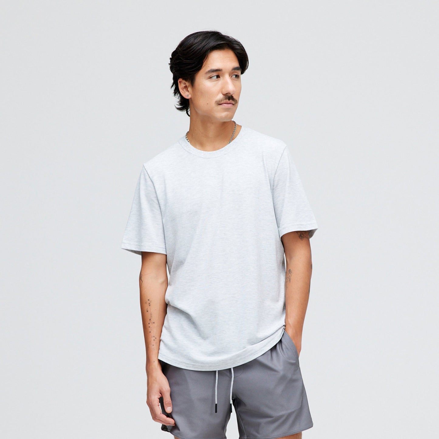 Stance Fragment Performance T-Shirt Heather Stone |model